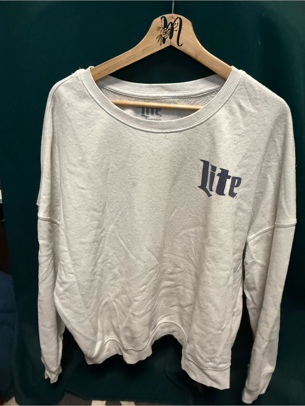 Lite Logo Cream Women's Crewneck Sweater